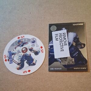 Eric Fichaud Hockey Cards - Blue, White